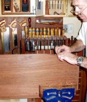 using spokeshave to form the table top
