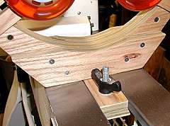 Clamp block with lock knob