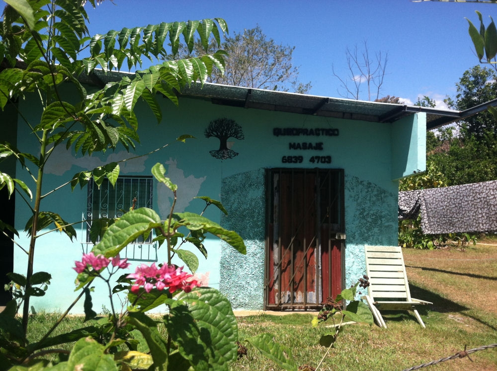 David Ahrend, the chiropractor in Caldera, is an American ex-pat, who lives in this tiny house and makes his weekly rounds to offices in Boquete and David. He was a life saver for me.