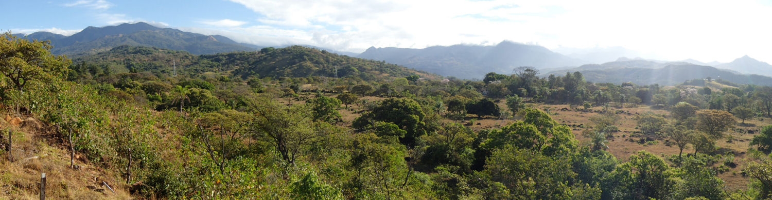 The view from Chris McCall's porch looking north toward the cordillera. Boquote is about 15 miles northwest of here.